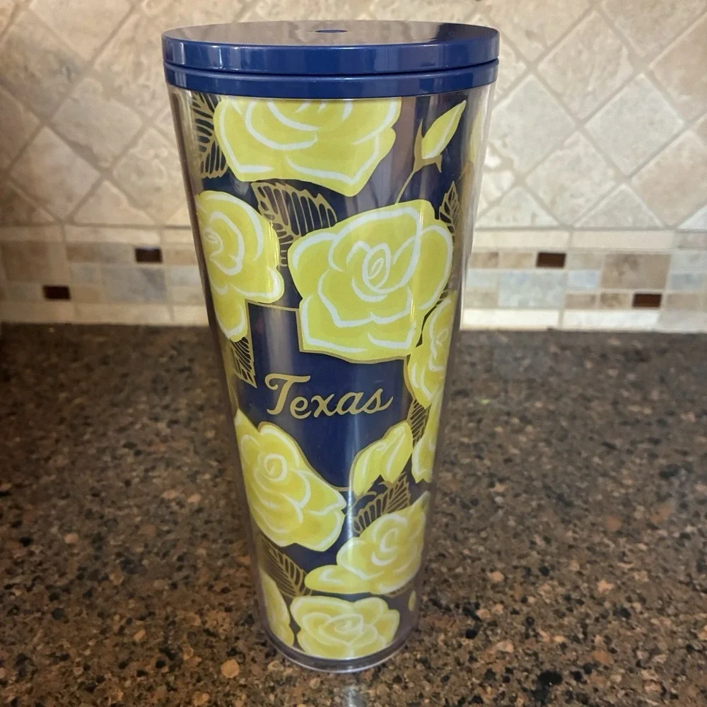 Starbucks Texas Yellow Rose Tumbler 24oz 2019 Limited Edition No Straw Cup